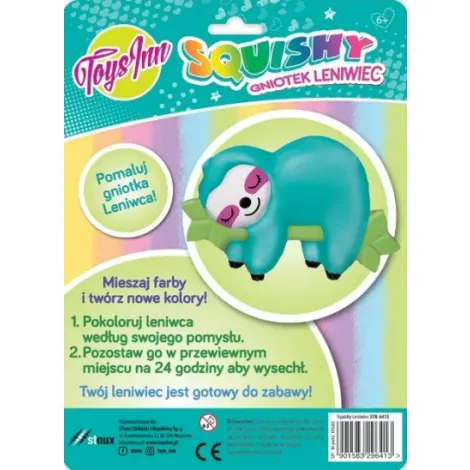 Zestaw kreatywny Stnux Squishy do pomalowania Leniwiec - 2